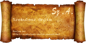 Szekulesz Anita névjegykártya